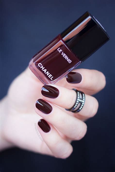 chanel burgundy nail polish|dark red nail polish like chanel.